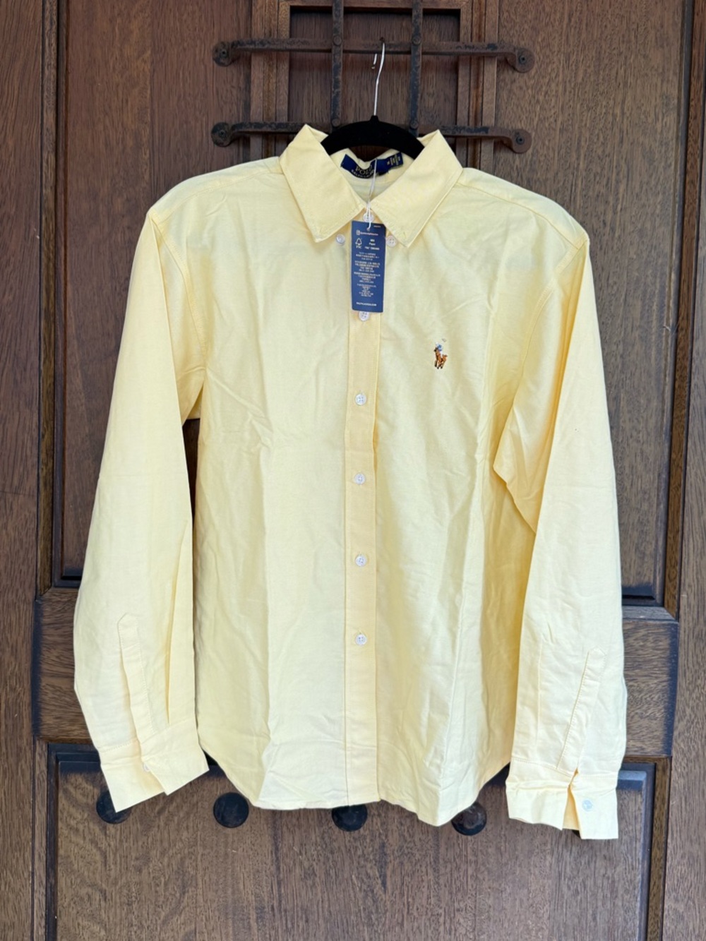 Ralph Lauren Women’s Classic Oxford Button-Down Shirt - Yellow Size M
